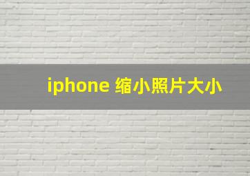 iphone 缩小照片大小